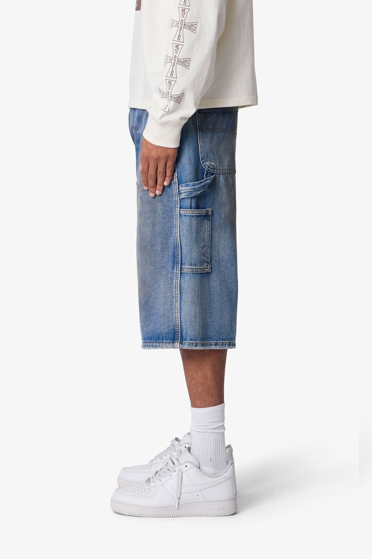 Ultra Baggy Carpenter Shorts - Washed Blue