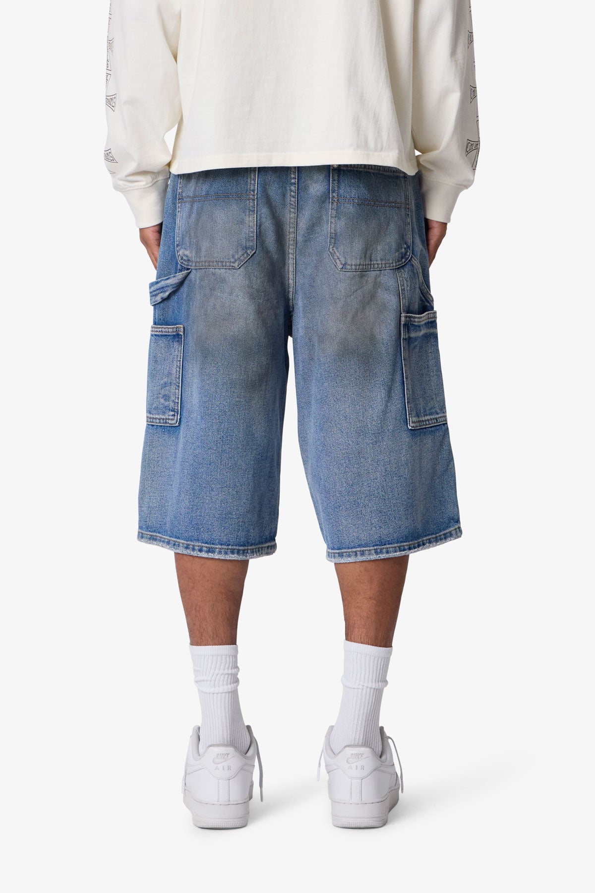 Ultra Baggy Carpenter Shorts - Washed Blue