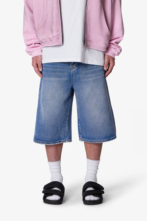 Ultra Baggy Denim Shorts - Medium Blue