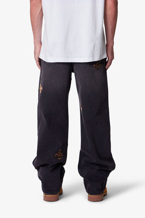 Ultra Baggy Fleur Denim - Black