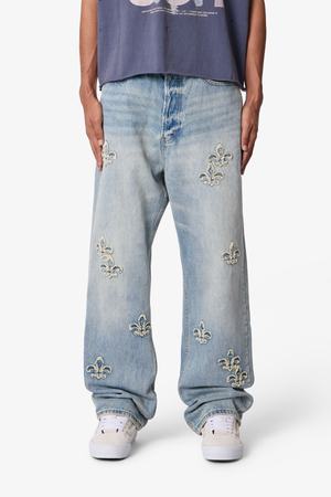 Ultra Baggy Fleur Denim - Blue