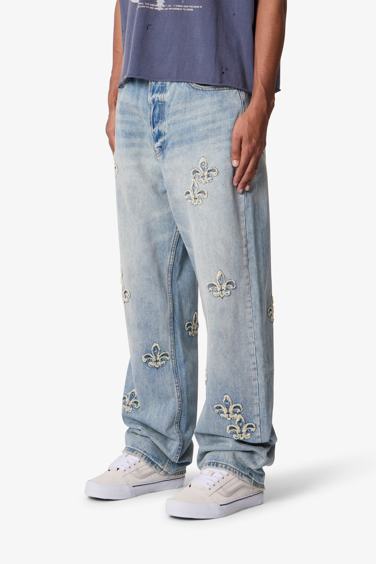 Ultra Baggy Fleur Denim - Blue