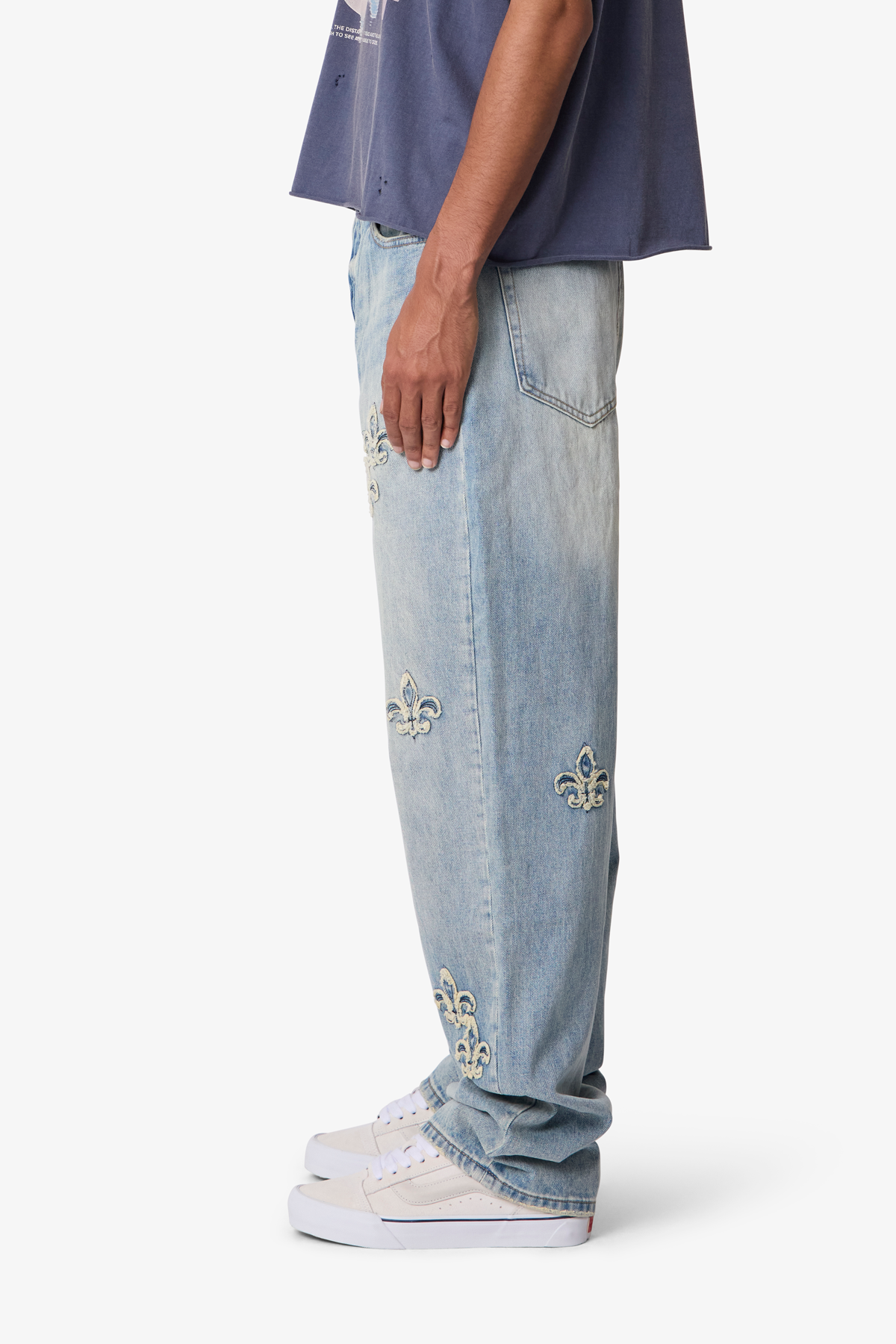 Ultra Baggy Fleur Denim - Blue