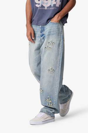 Ultra Baggy Fleur Denim - Blue