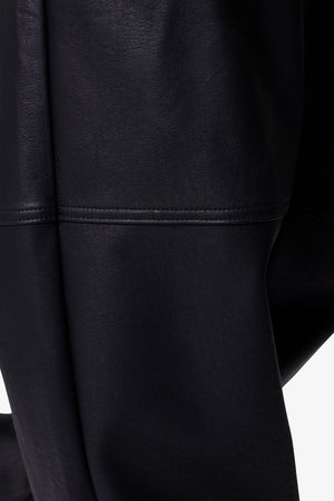 Ultra Baggy Leather Pants - Black