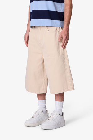 Ultra Baggy Paneled Chino Shorts - Khaki