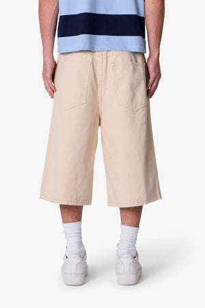 Ultra Baggy Paneled Chino Shorts - Khaki