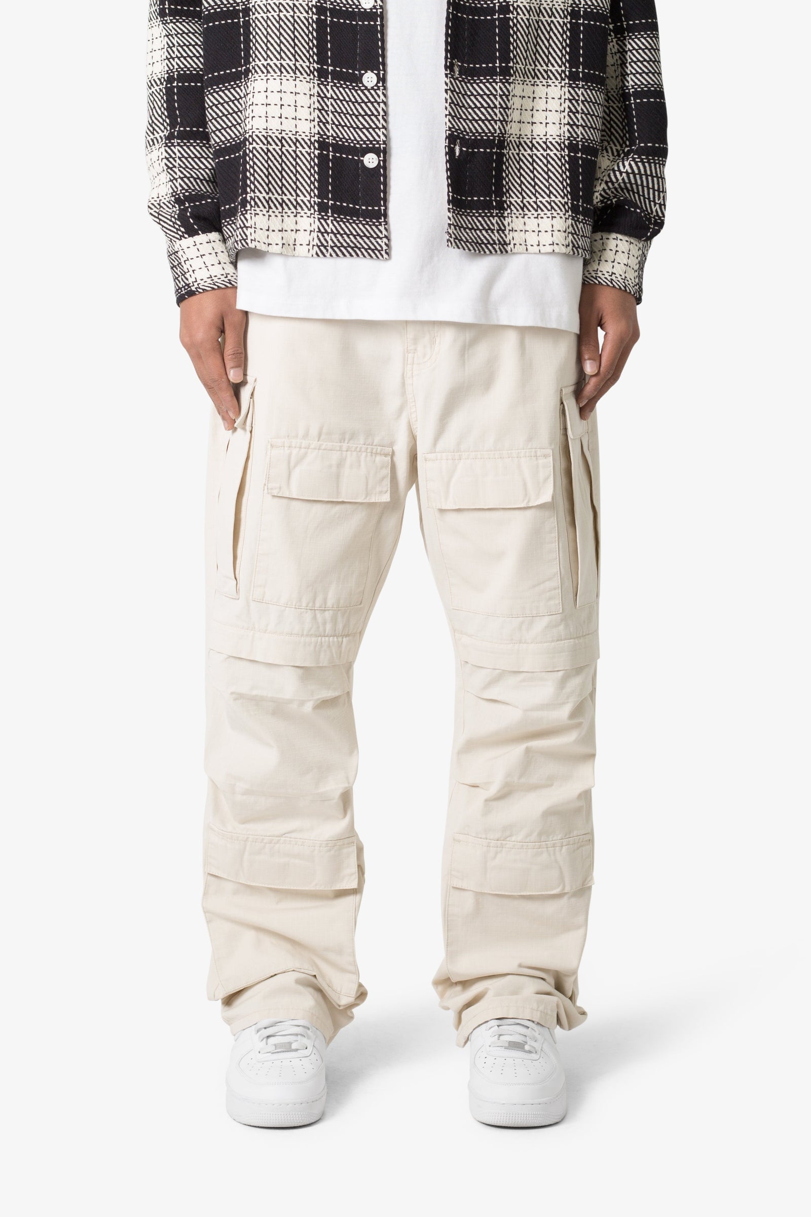 Ultra Baggy Ripstop Cargo Pants - Off White