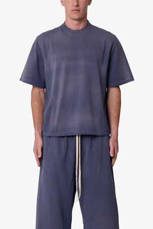 Washed Dart Tee - Washed Navy