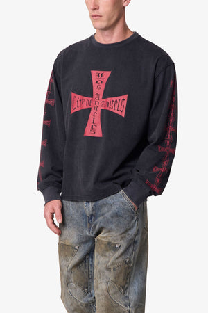 Washed LA L/S Tee - Black