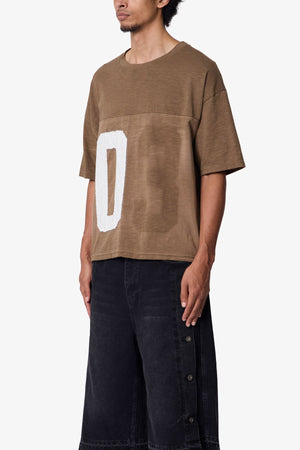 Washed Repatched Tee - Brown