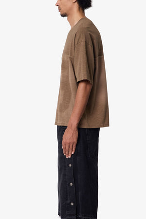 Washed Repatched Tee - Brown