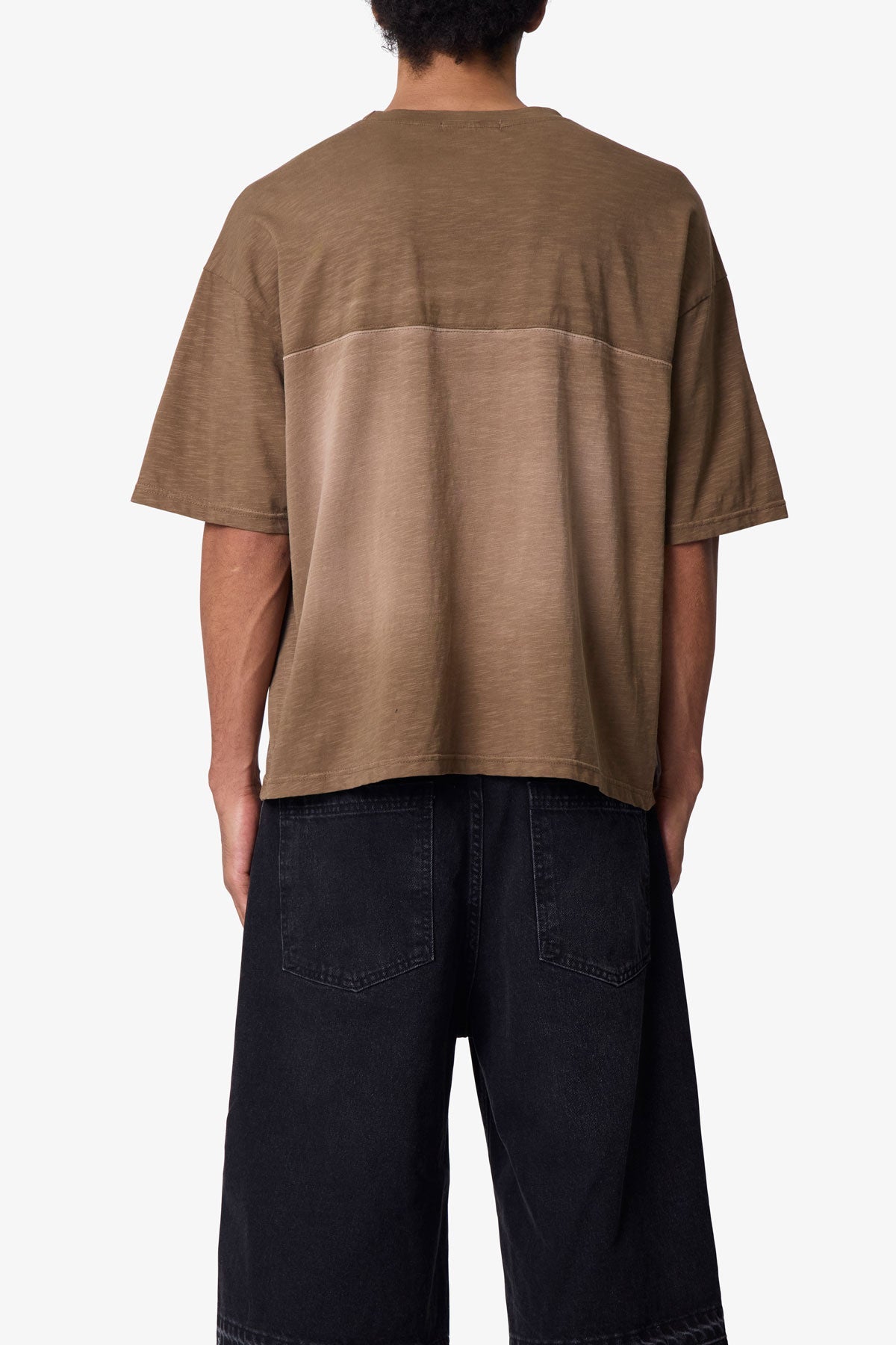 Washed Repatched Tee - Brown