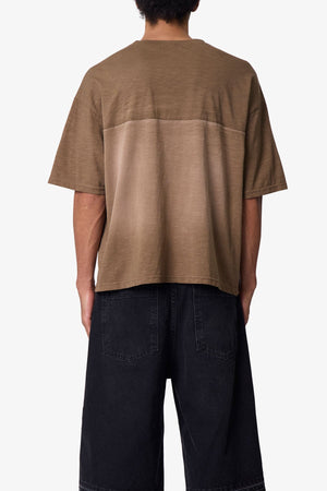 Washed Repatched Tee - Brown