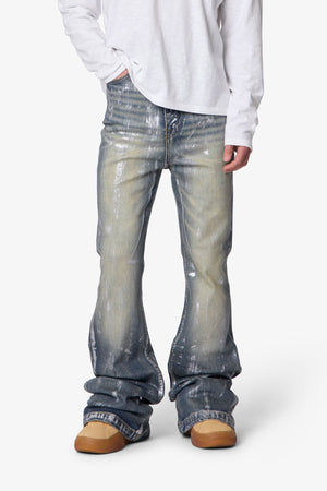 Waxed Super Stacked Denim - Blue