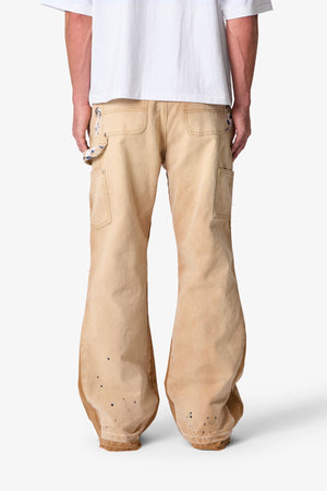 Workshop Kick Flare Denim - Khaki