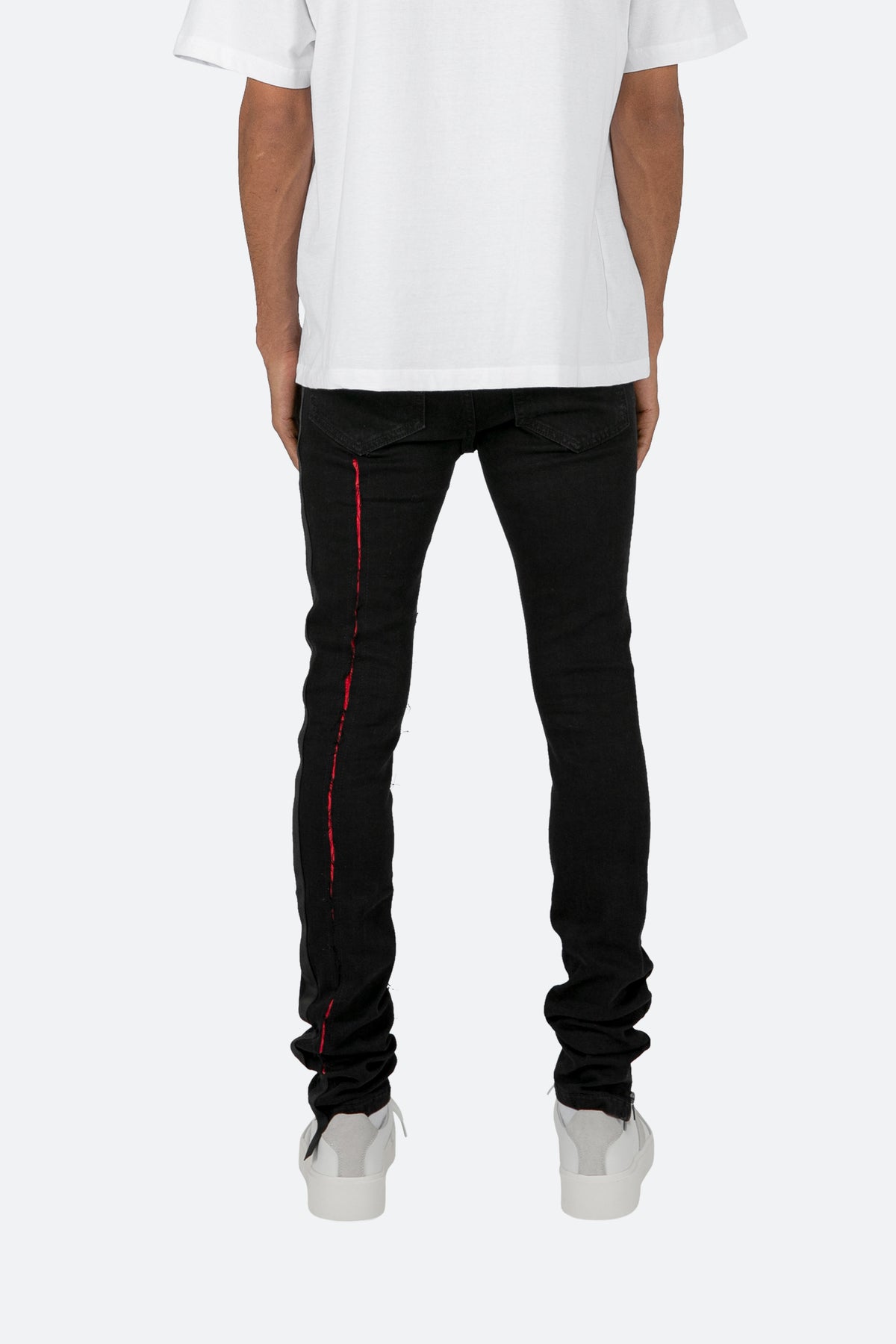 X412 Lava Skinny Denim - Black/Red