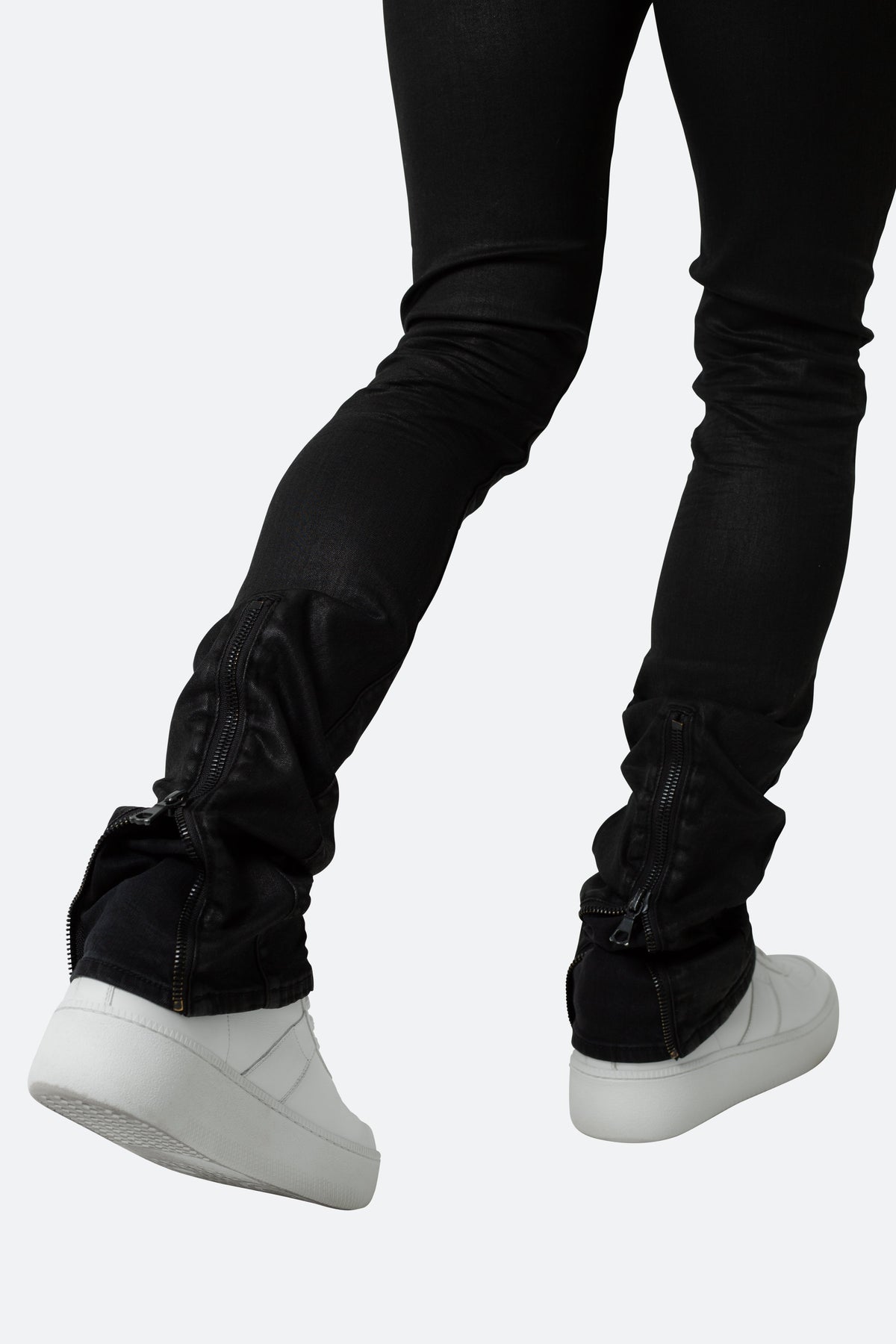 X491 Convertible Skinny Denim - Waxed Black