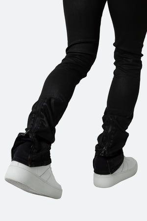 X491 Convertible Skinny Denim - Waxed Black