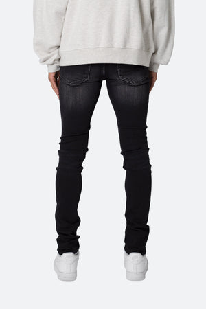 X559 Skinny Moto Denim - Black/Green