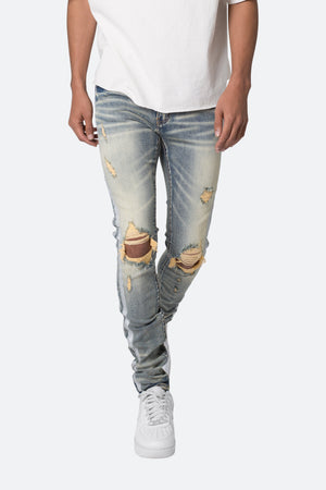X560 Skinny Glitter Denim - Blue