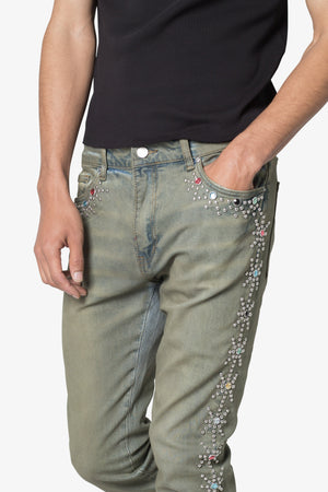 X620 Studded Skinny Denim - Blue
