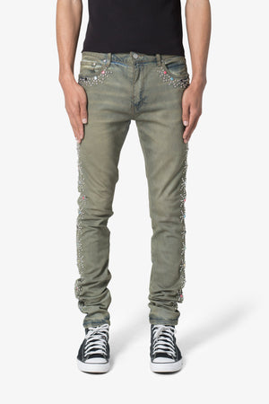 X620 Studded Skinny Denim - Blue