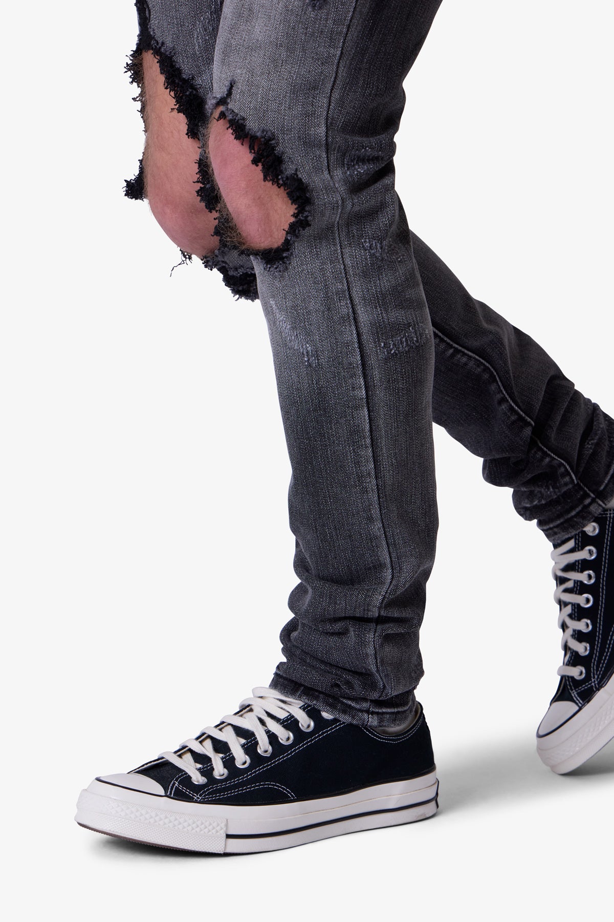 X738 Chewed Up Denim - Washed Black